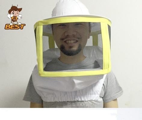 주문 부드럽고 탄탄한 흰색 사각형 꿀벌 베일과 둥근 모자 온라인 제품