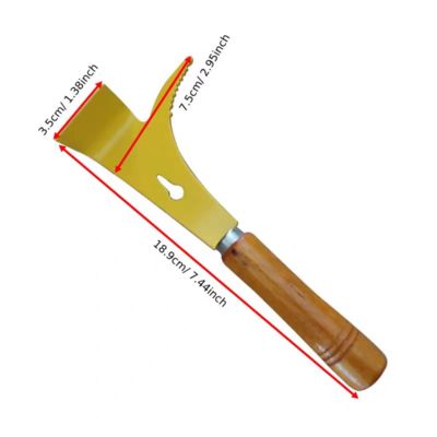 주문 BEESTAR 스테인리스 스틸 벌집 스크레이퍼 (나무 손잡이 포함) - 길이 189mm, 너비 35mm, 무게 98g, 다기능 벌집 도구 온라인 제품