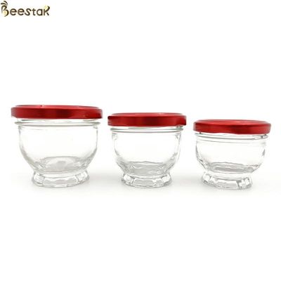 주문 50ml 75ml 100ml 미니 유리 꿀 항아리 유리 꿀 병 온라인 제품