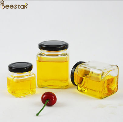 주문 나사 모자를 가진 고전적인 정연한 사탕 야채 샐러드 잼 꿀 단지와 숟가락 50ml-730ml 온라인 제품