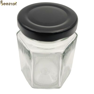 주문 35ml Muti 프리즘 병 45ml 65ml 85ml 투명 육각 유리 꿀 항아리 온라인 제품