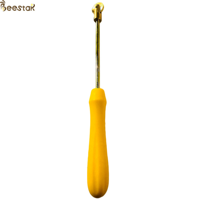 꿀벌 꿀벌통 장비의 컬러 휠 Embedder 노란 플라스틱 손잡이